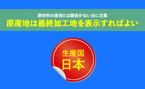 ペットフード安全法の原産地は最終加工地を表示すればよい。原材料の産地とは関係がない点に注意