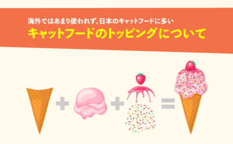 キャットフードのトッピングについて。海外ではあまり使われず、日本のキャットフードに多い